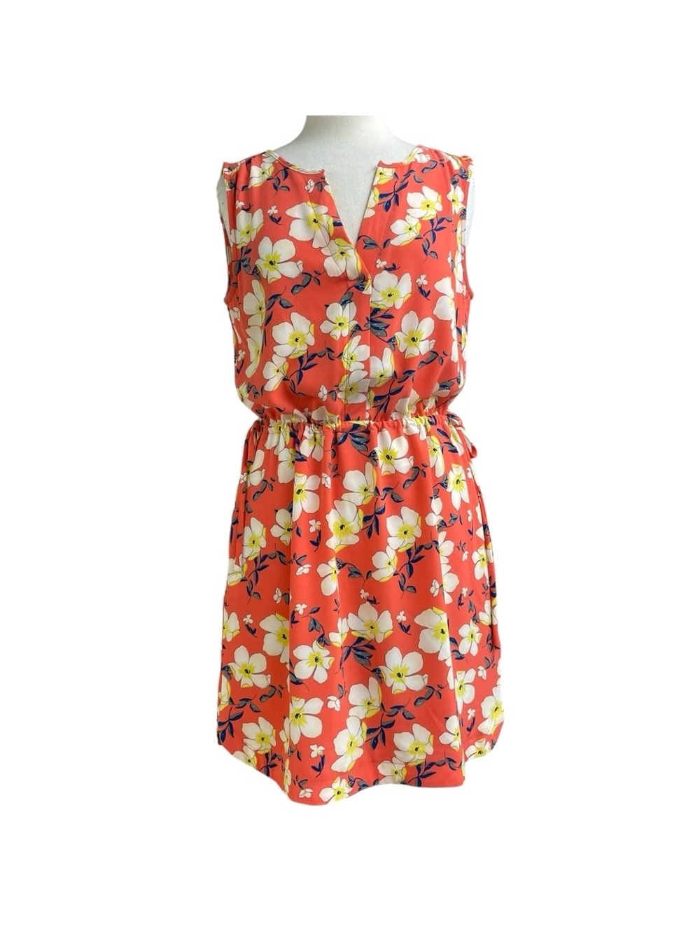Esqualo sleeveless floral dress with drawstring waist 10